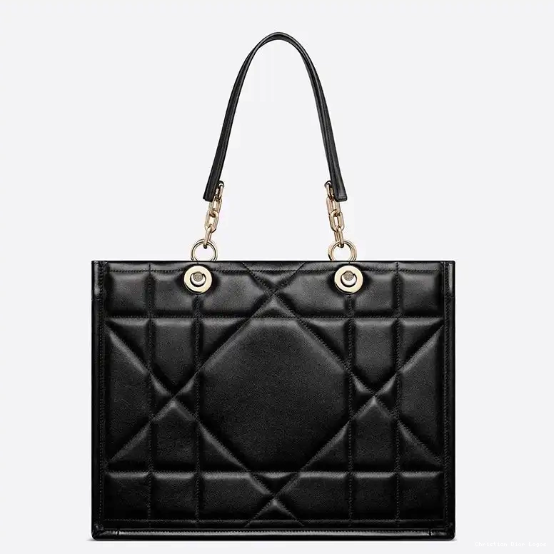 Calfskin Archicannage Essential Dior Black Tote 0610 Luxury